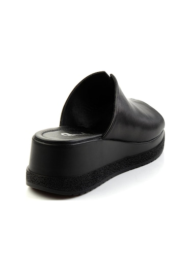 Siyah Leather Kadın Terlik K04040012003 Siyah
