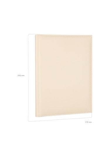 Deri Kapak Defter Ajanda Tarihsiz Kareli 17X24 Cm Siyah N11.93