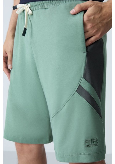 Tommy Life Açık Yeşil Pamuklu Kalın Yumuşak Dokulu Standart Fit Basic Erkek Şort - 81281 A. Haki