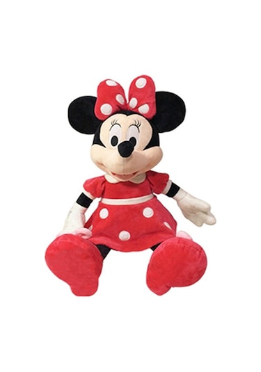 Disney'İn En Renkli Sevimli Kahramanı Peluş Minnie Mouse - 70 Cm Kırmızı
