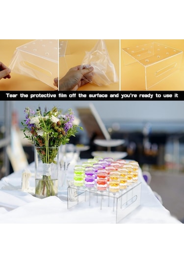 Cbtx Yx043 Akrilik Şeffaf Tui Tui Le Kek Koni Standı 16 Delikli Kek Standı