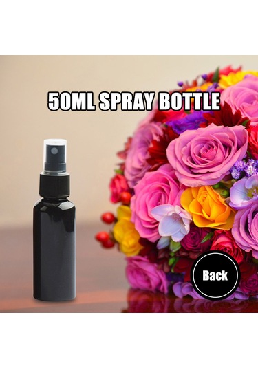 Mufunye Siyah 50ml Taşınabilir Pet Sprey Şişesi, Pp Toz Koruyucu Kapaklı, Su Geçirmez Ve Dayanıklı Diğer