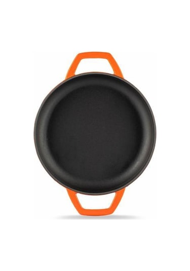 Hosse 22 Cm Döküm Çift Kulplu Sahan Turuncu