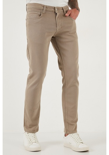 Buratti Pamuklu Regular Fit Normal Bel Boru Paça Jeans Erkek Kot Pantolon 2211C40Parma Bej