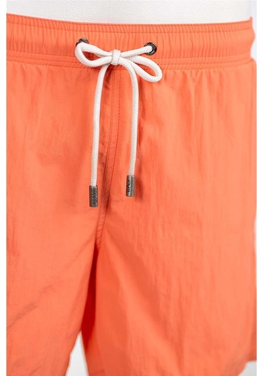 Somon Su İtici Özellikli Naylon Kumaş Düz Renk Basic Erkek Plaj Deniz Şort Mayo - 540-somon 001