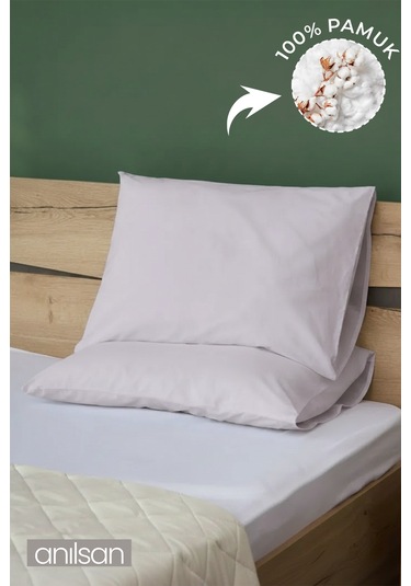 2'li Lila Yastık Kılıfı 50x70 Cm, %100 Pamuk,63tel Lila