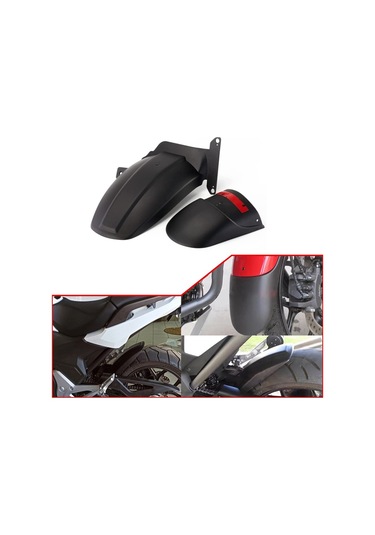 Xurunkeji Honda Nc750s Nc750x Nc700s Nc700x 2012-2021 Motosiklet Ön Arka Çamurluk Uzatıcı Çamurluk Aksesuarları, 2 Adet Siyah