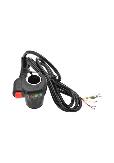 Ranyeek 36v/48v Elektrikli Bisiklet Gaz Kumandası - Pil Göstergeli Ve Güç Düğmeli Siyah