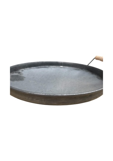 Kavurma Sacı Çukur Kalın Demir Tava 30 Cm Çapında Siyah