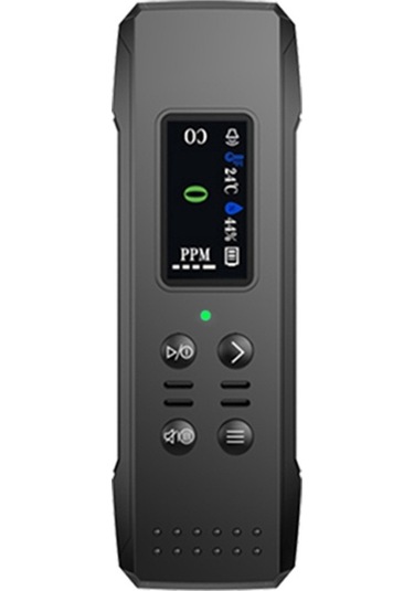 Taşınabilir 3 Lü Co, Nem Ve Sıcaklık Dedektörü - Gerçek Zamanlı Monitör Ve Uzun Pil Ömrü Siyah Siyah