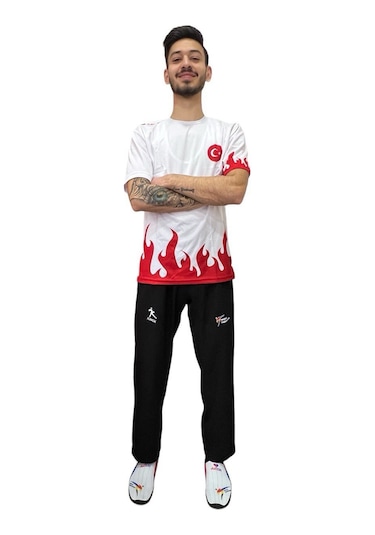 Jumok Taekwondo Siyah Tek Alt Fitilli Siyah