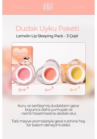 Yoğun Nemlendirici Gece Dudak Maskesi Lip Sleeping Pack Mango