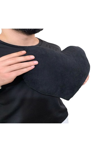 Ruxwoiw Kalp Yastığı %100 Pamuklu %100 Boncuk Elyaf - Siyah