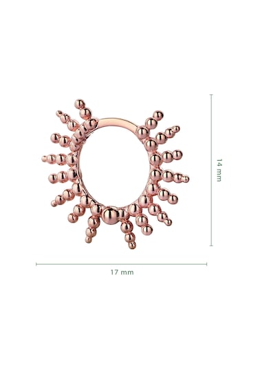 Reis Kuyumculuk T50776 Thorn Pembe Altın  Küpe