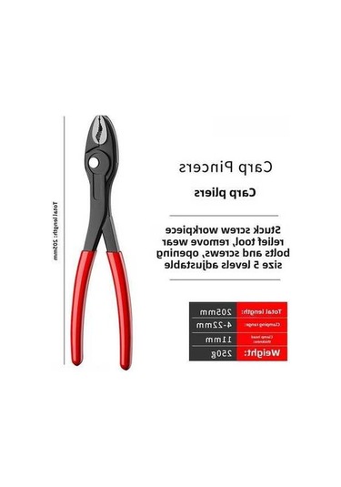 Tongxida 8 Çok Fonksiyonlu Kayar Vida Çıkarıcı, Paslanmaz Çivi Çekici, Açılabilir Balık Pense Plastik Kaplı