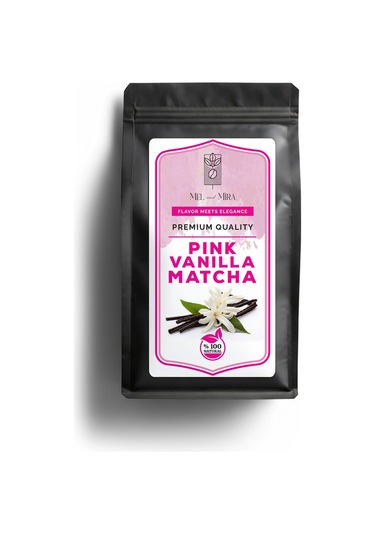 Pink Vanilla Matcha 50g, Vanilya Aromalı Pembe Matcha Doğal Pancar Renklendirici