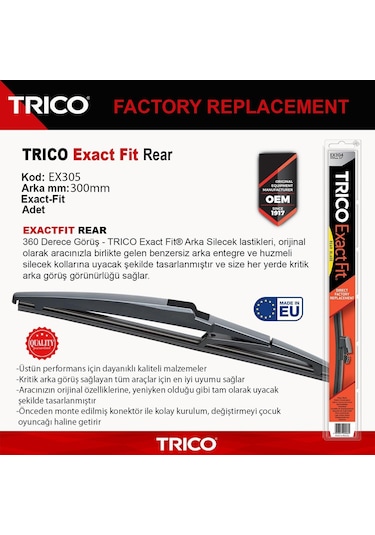 Trico Exactfıt Arka Tek Silecek 300mm Ex305