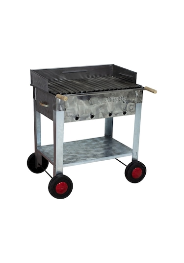 Metehan MTH-129 Pervazlı - Lama Izgaralı - Dört Tekerlekli Mangal