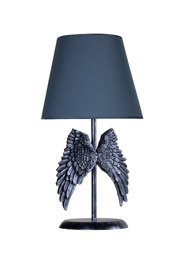 Qdec Modern Dizayn Melek Abajur Gümüş-Lacivert Gümüş - Lacivert