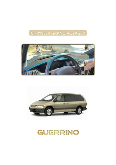 Chrysler Grand Voyager 2002-2006 Uyumlu Torpido Koruma Halısı Bej Kenar