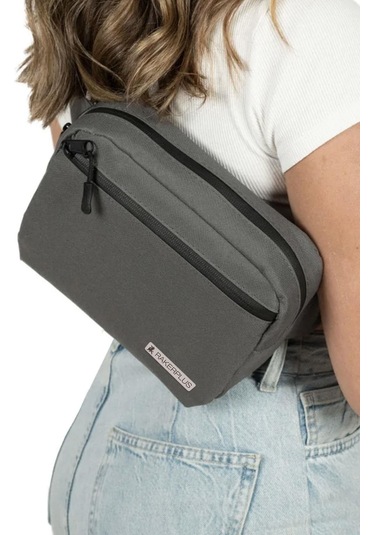Rakerplus Gri Unisex Minimal 21x15x5 Cm Bel Ve Göğüs Çantası Natural
