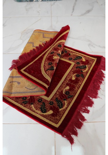 5 Adet Kadife Seccade Bordo Hac Ve Umre  500gr Çok Renkli