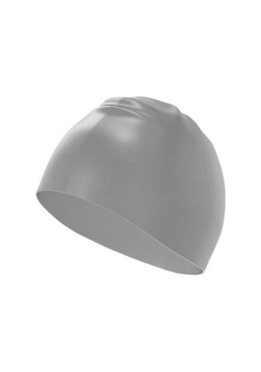 Gri Ekstra Büyük Yüzme Bonesi Yüzme Şapkası Kaymaz Tasarım Yüksek Elastik Su Geçirmez Saç Koruma Yüzmek Bonesi Yetişkinler İçin Gri