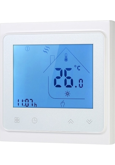 Bht-002gc Beyaz Gaz Kombi Isı Kontrol Cihazı - Lcd Ekranlı, Enerji Tasarruflu, Kolay Kurulum Termostatı