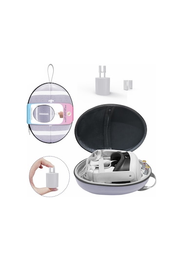 Jys Jys-mq008 Meta Quest 3 Vr Gözlük Darbeye Dayanıklı Taşıma Çantası Taşınabilir Sert Kabuk Çanta Çanta - Logo / Gri