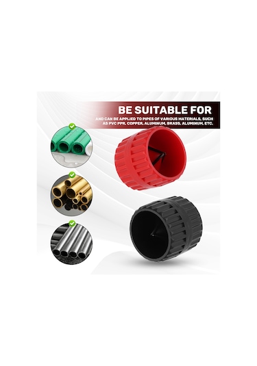 2 Adet Boru Raybası Boru Pah Kırma Aletleri Pvc Ppr Bakır Boru İçin -a