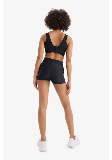 DeFactoFit Slim Fit Dar Kesim Sporcu Deniz Şortu B6397AX25HSBK81 Siyah