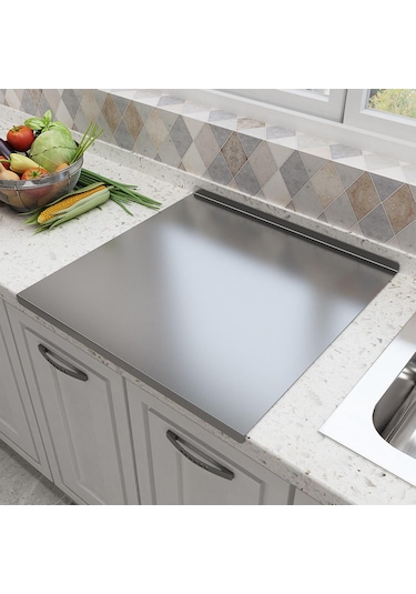 Suntek Paslanmaz Çelik Pasta Tahtası Et Sebze Ekmek Stil-d