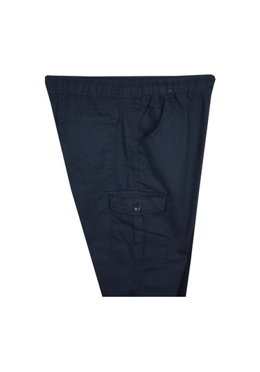 Kargo Cepli Büyük Beden Likralı Jogger Pantolon Lacivert