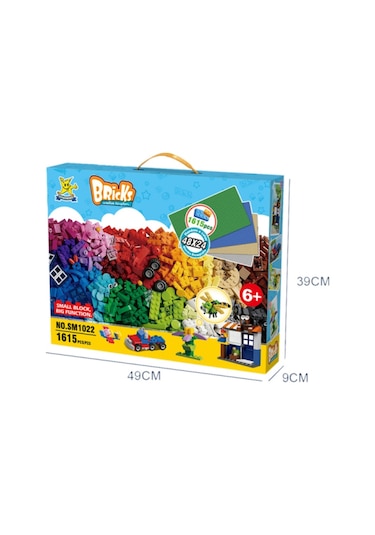 Mega Blok Dünyası 1615 Parça Renkli Yaratıcı Lego Seti 48x24 Tabanlı