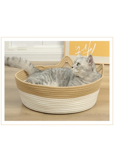 Suntek Dokuma Kedi Yatak Sepeti Pet House Nest Kediler 15cmx48cm