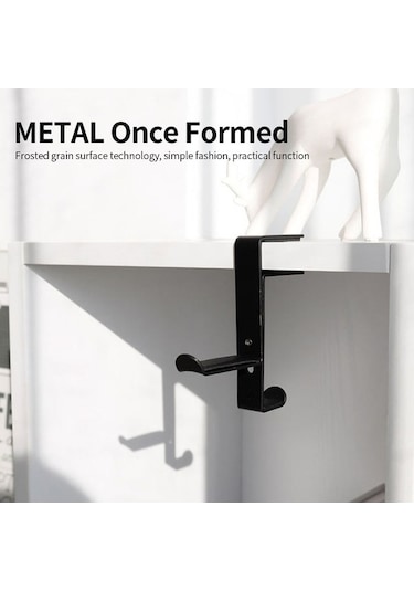 Fastbuy Kırmızı Metal Kulaklık Tutucu: Açılı, Kayma Azaltıcı, Masa Üstü Klemeli, Pu Yastıklı, Tek Bütünlük, Hızlı Montaj