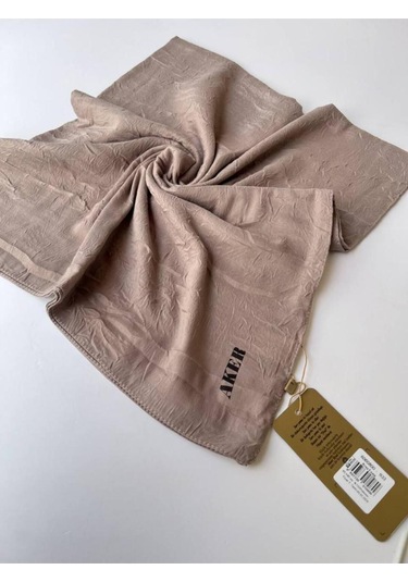 Koyu Bej Aker Bambu Kraş Eşarp BEj