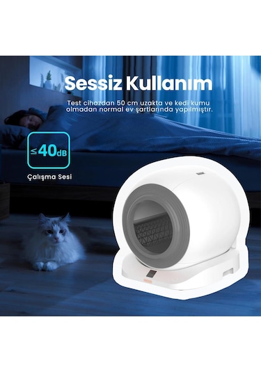 Groove Q-clean Wi-fi Otomatik Akıllı Kedi Tuvaleti Gri Ultra Sessiz+akıllı Sprey Koku Giderici+app Kontrol+akıllı Sensör