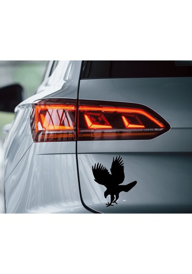 Bk Home Şahin Tasarımlı Siyah Araç Sticker-1