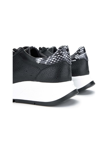 Tamer Tanca Kadın Hakiki Deri Siyah Sneakers & Spor Ayakkabı 231 422 Bn Ayk Y24 Sıyah Fltr Siyah