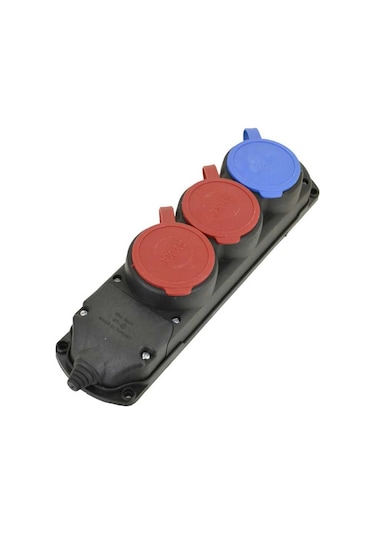 Ayka 2 Trifaze 3x25 1 Monofaze 1x16 Kauçuk 3'lü Grup Priz