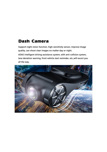 Ranyeek Siyah Araç Usb Navigasyon Cihazı: Adas Güvenlik Yardımı, Yeni Gece Görüşü, 720p Kameralı, Çok Dillli, Usb İle Bağlanabilir