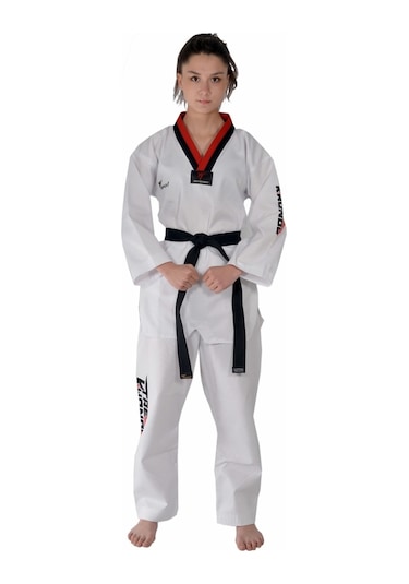 Haşado Pum Yaka Taekwondo Elbisesi Beyaz