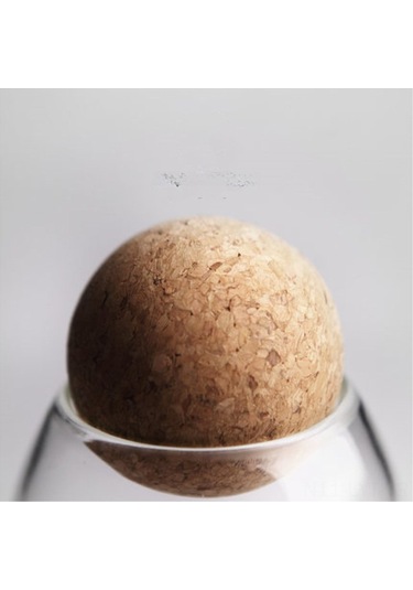 Youtek Cam Depolama Kavanozu 500ml - Kurşunsuz Cam, Yumuşak Mantar Keçiği Kapak, Şeffaf Dairesel, Çay-bitki-atıştırmalık Saklama, Taze Koruma Diğer