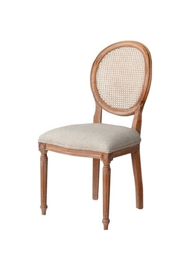 Madalyon Hazeranlı Ahşap Klasik Sandalye Natürel