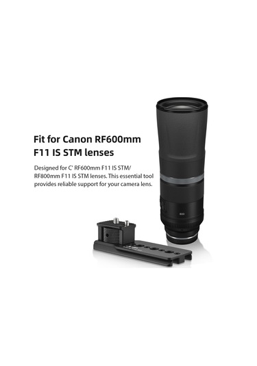 Youmex Kamera Lens Tripod Mountholder, Rf600mm/800mm F11 Is Stm İçin Uyumlu, Alüminyum, Arca-swiss Hızlı Serbest Bırakma, 1/4" & 3/8" Delikler, Çizik Korumalı