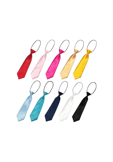 Siyah Beyefendi Kravat Çocuk Giydirme Korunma Düğün Kravat Çocuk Kravat Düz Renk Kravat Çocuklar İçin Kravat Siyah