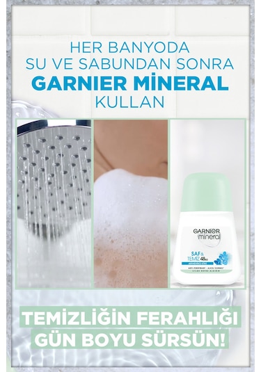 Garnier Mineral Saf&Temiz Antiperspirant Kadın Roll-On 50 ML