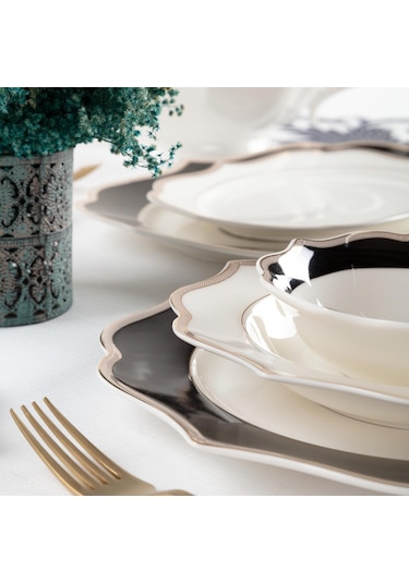 Bernardo Black Elıza 57 Parça Yemek Takımı