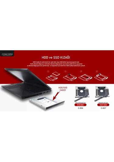 Concord Hdd - Ssd Kızağı I 12.7Mm C-857